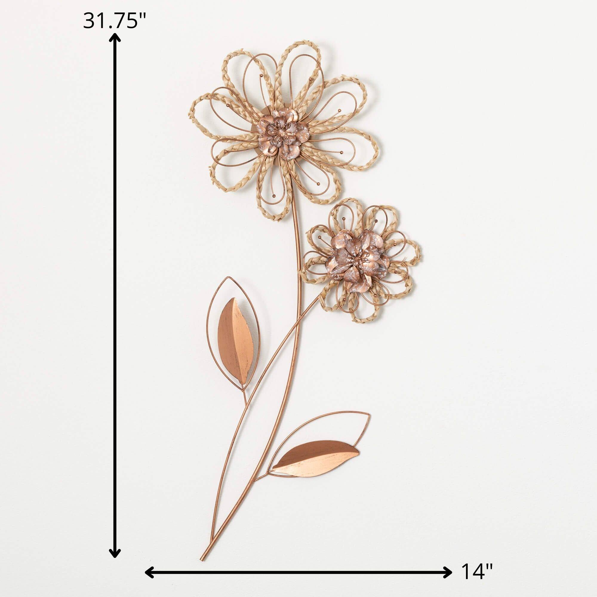 Sullivans 31.75" Metal Flower Stem Wall Decor On Sale Bed Bath